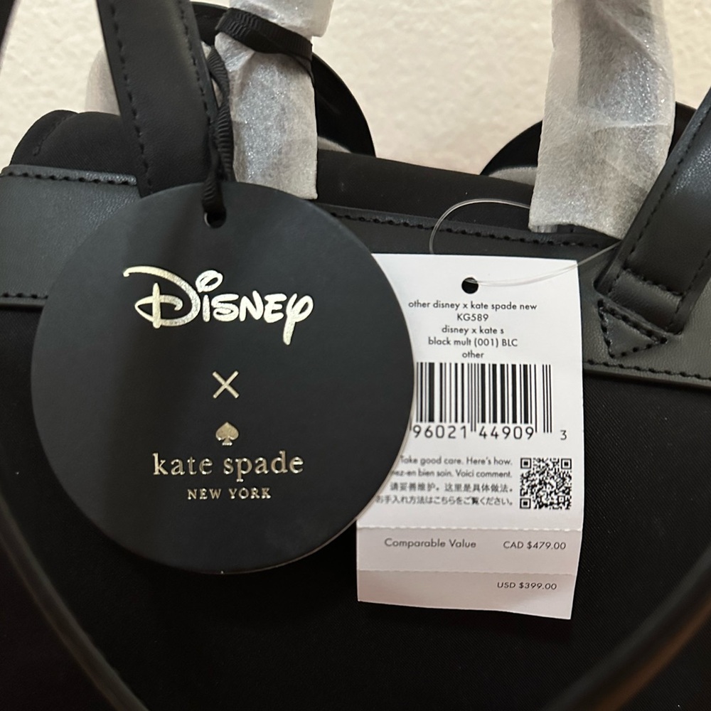 NWT Kate Spade Disney Minnie Mouse Black and Red Bow Backpack - Picture 5 of 5